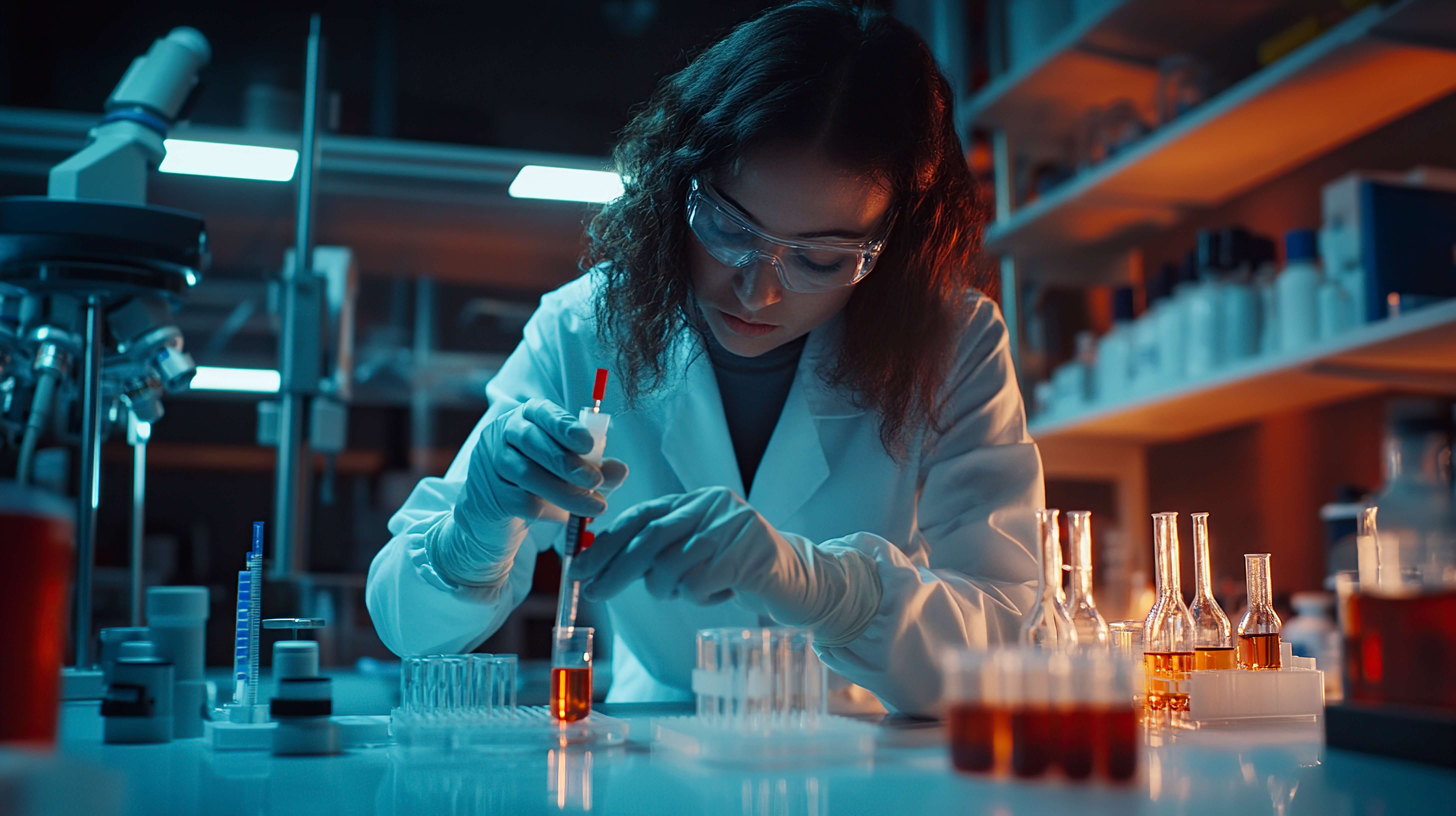 Lab scientists working